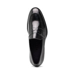 Roma Hand Burnished Calfskin Penny Loafer | Black