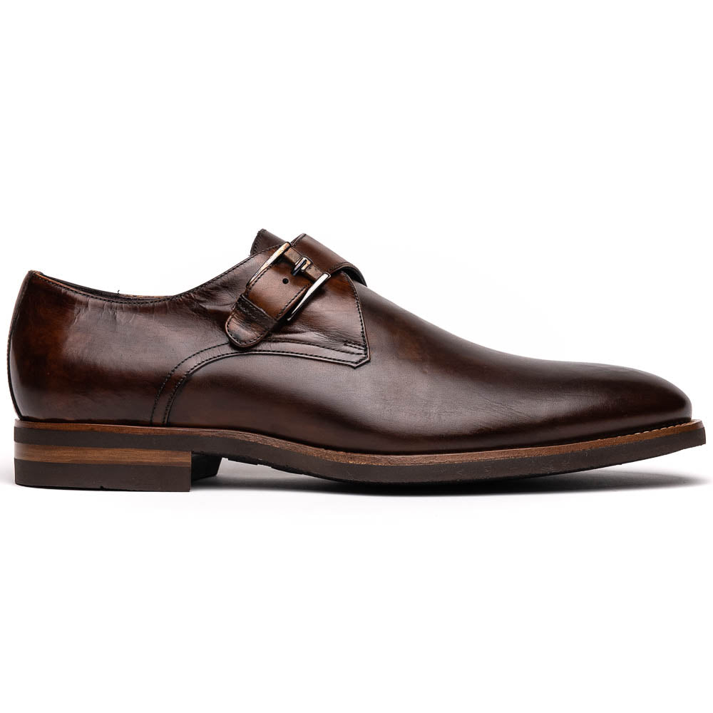 Roman Italian Calfskin Monkstrap | Chestnut