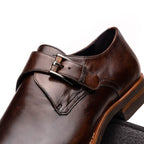 Roman Italian Calfskin Monkstrap | Chestnut