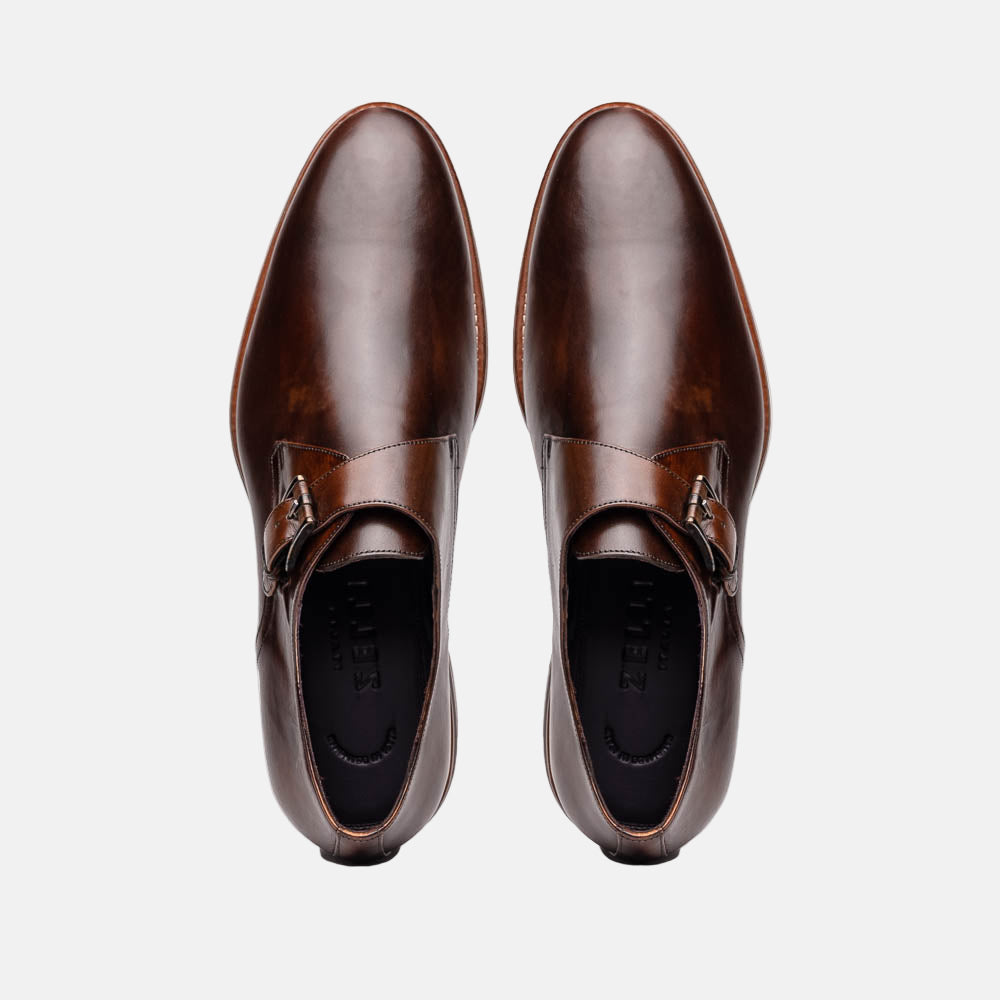 Roman Italian Calfskin Monkstrap | Chestnut