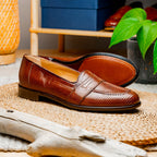 Rossi Teju Lizard Penny Loafer | Cognac