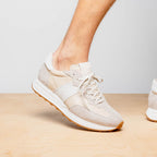 ROXI Suede & Calfskin Sneaker | Taupe