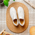 ROXI Suede & Calfskin Sneaker | Taupe