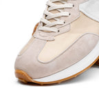 ROXI Suede & Calfskin Sneaker | Taupe