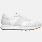 ROXI Suede & Calfskin Sneaker | White