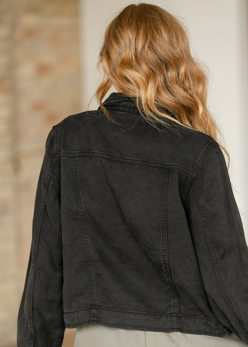 Shea Black Lightweight Denim Jacket