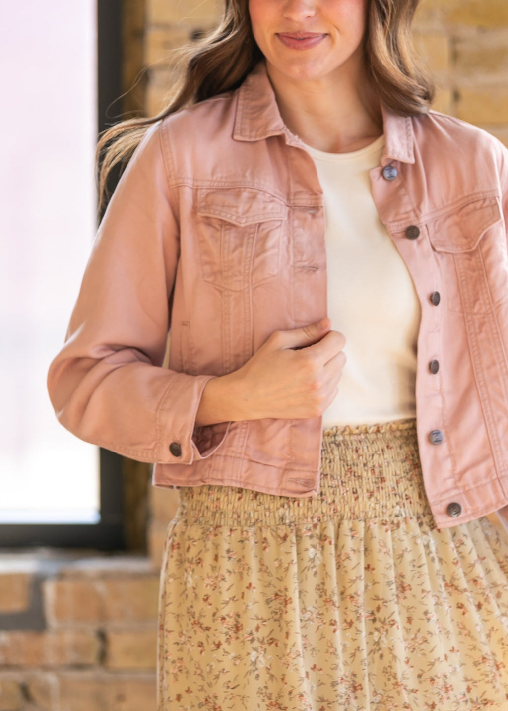Shea Blush Lightweight Denim Jacket