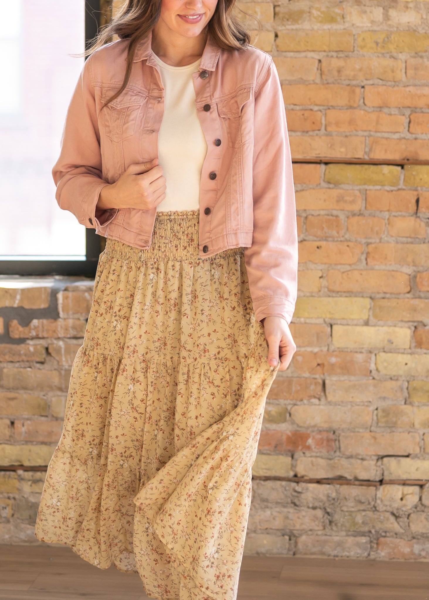 Shea Blush Lightweight Denim Jacket