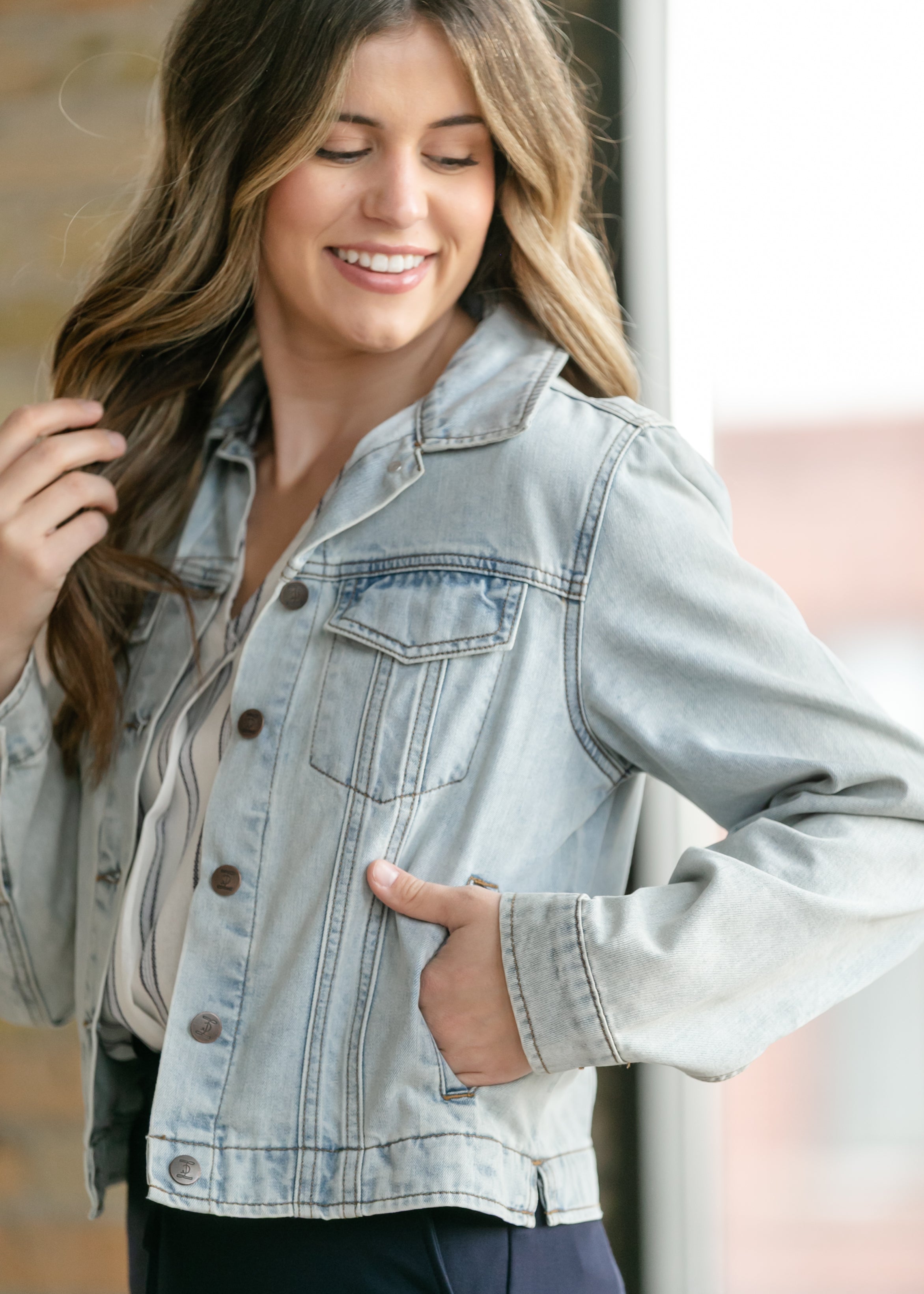Shea Light Wash Lightweight Denim Jacket