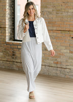 Shea White Lightweight Denim Jacket