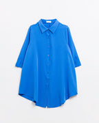 Shirt Made of Very Soft and Lightweight Fabric in Electric Blue Color.