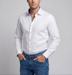 Robert Button-Up Shirt with Contrast Details White | Contemporary Fit (Regular)
