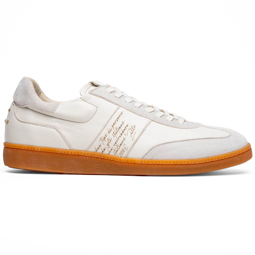 SHIZZO Signature Leather Sneakers | White