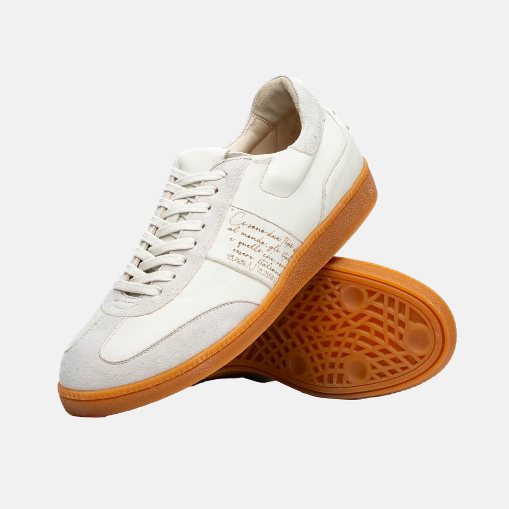 SHIZZO Signature Leather Sneakers | White