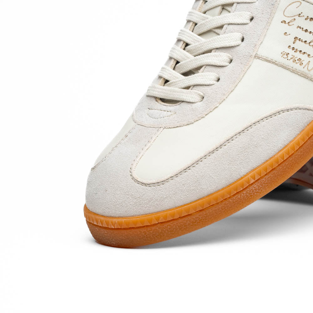 SHIZZO Signature Leather Sneakers | White