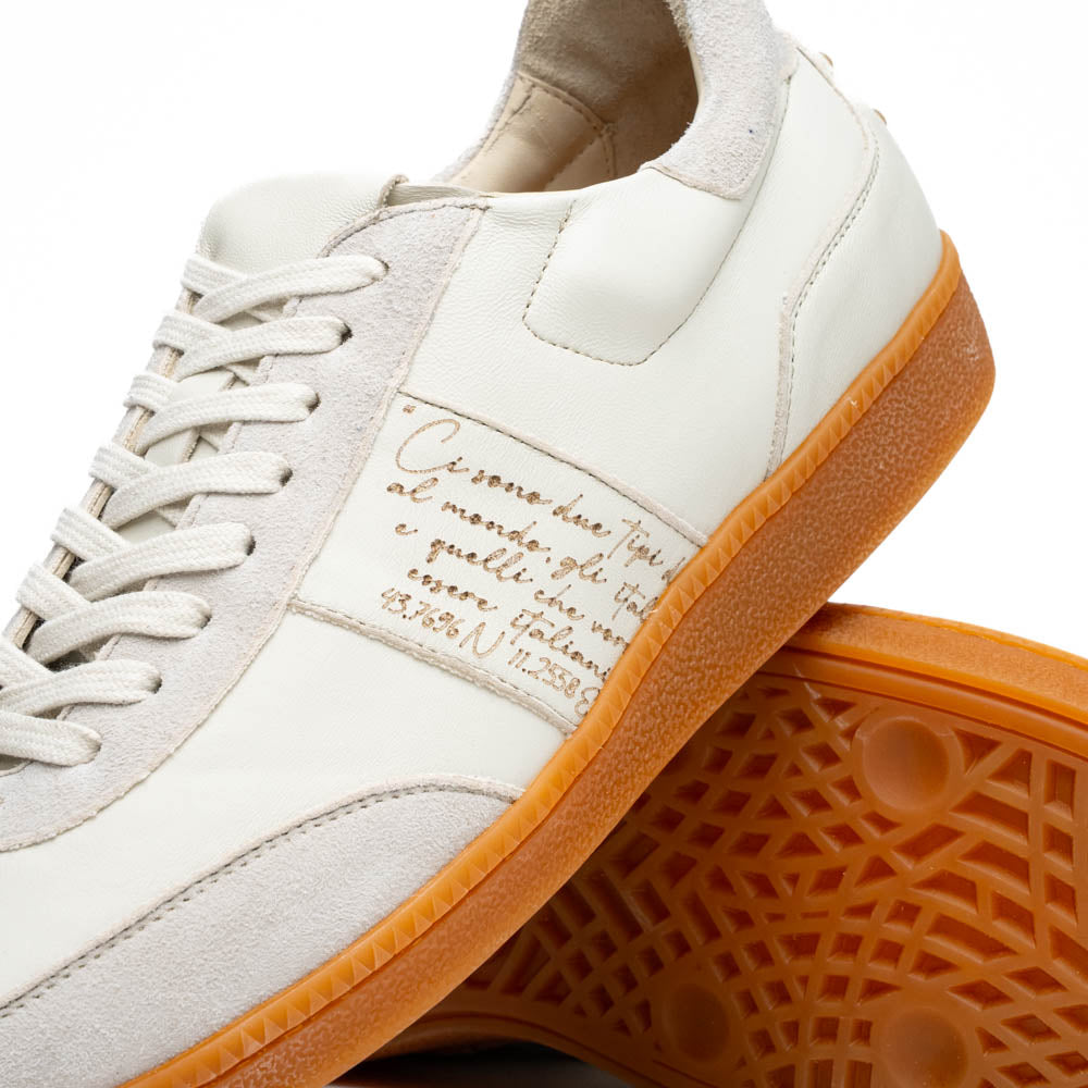 SHIZZO Signature Leather Sneakers | White