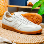 SHIZZO Signature Leather Sneakers | White