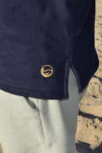 Navy Toweling Terry Polo