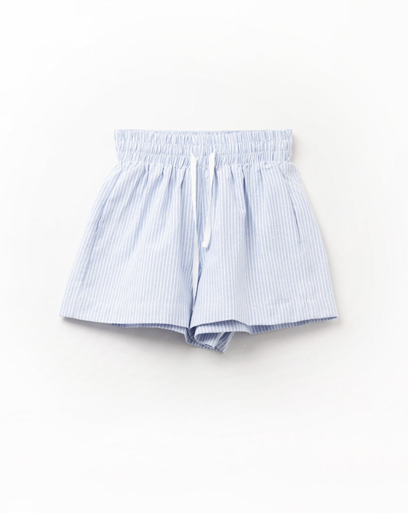 Short with Stripes and Strings in the Waistband