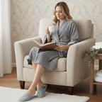 Knee-Length Waffle Women’s Robe