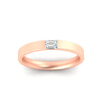 Single Emerald Mens Wedding Band