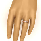 Single Emerald Mens Wedding Band