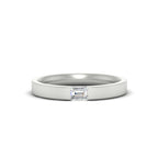 Single Emerald Mens Wedding Band