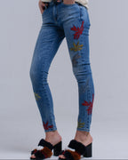 Skinny Embroidered Jeans
