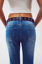 Skinny Jeans with Hem Wash Detail