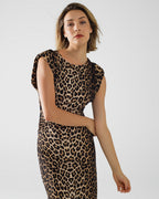 Sleeveless Leopard Print Spandex Dress