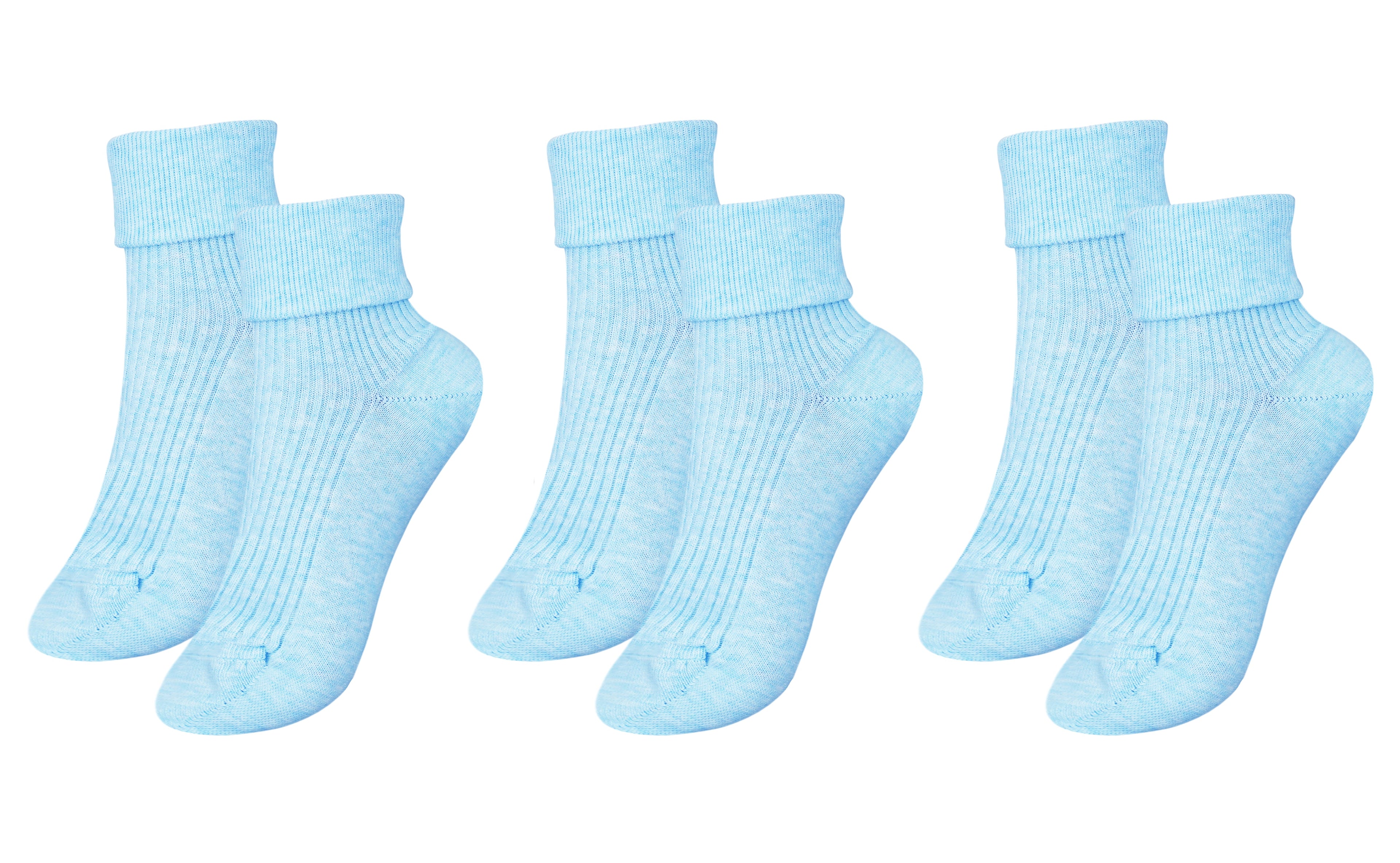 Tittimitti® 100% Organic Combed Cotton Luxury Women's Socks | 3-Pack