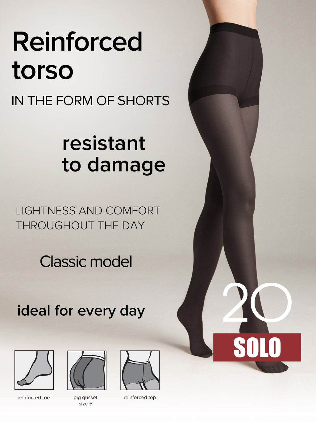 Conte Solo Tights 20 Den Classic Pantyhose