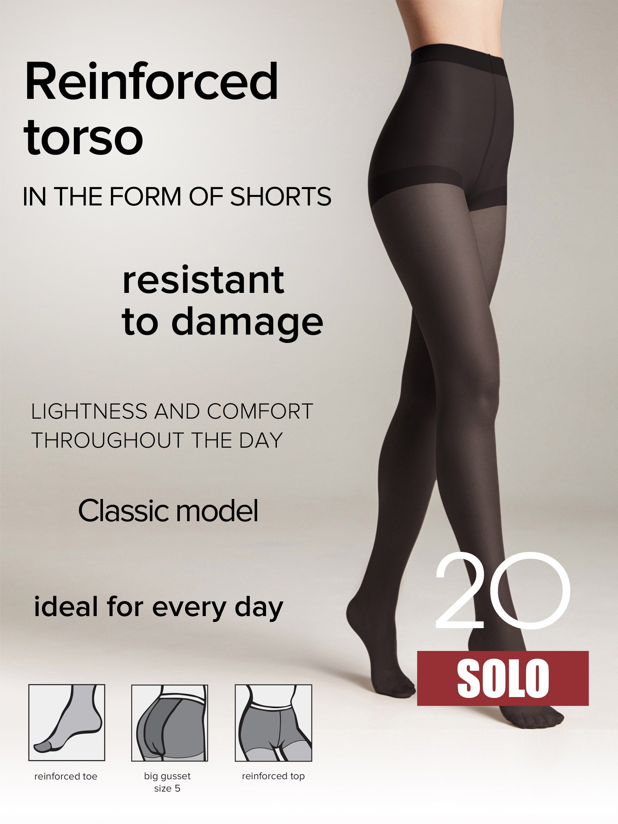 Conte Solo Tights 20 Den Classic Pantyhose