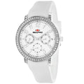 Seapro Women's Watch Swell D-Crystal | SS Silver & White | Silicone