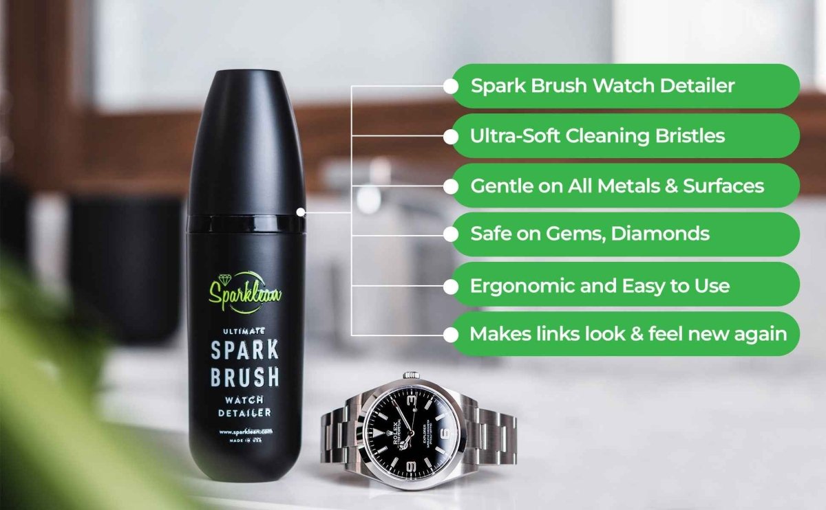SparkBrush™ by Sparklean® | Soft-Bristle Cleaner for Luxury Watches & Fine Jewelry