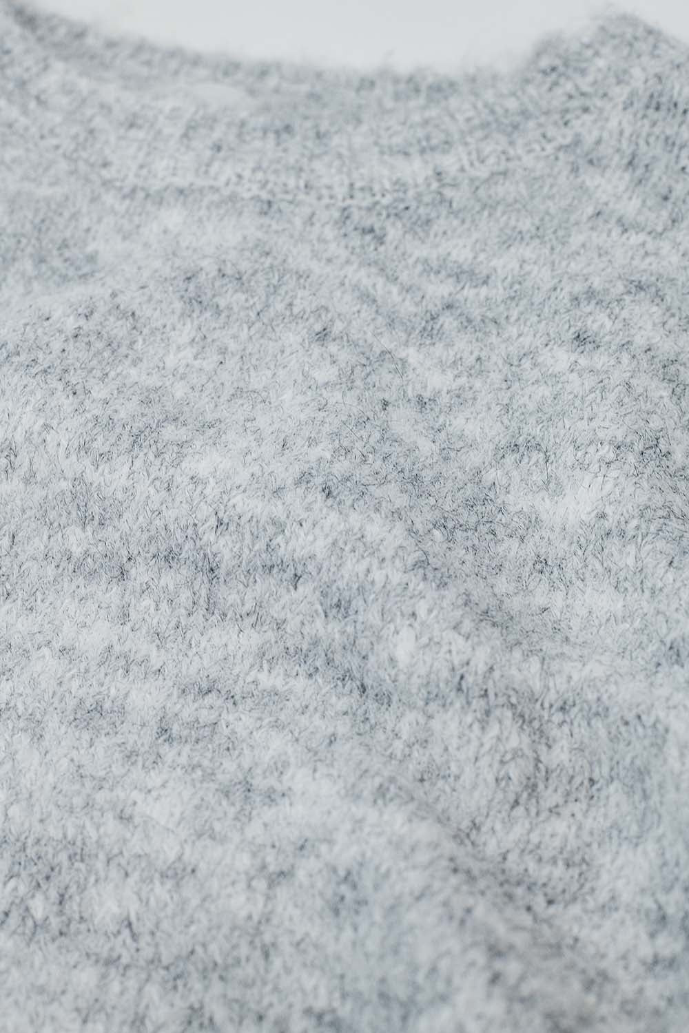 Standard Fit Soft Knit Sweater in Grey