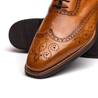 STEPHANO Wingtip Oxford | Camel