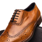 STEPHANO Wingtip Oxford | Camel