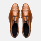 STEPHANO Wingtip Oxford | Camel