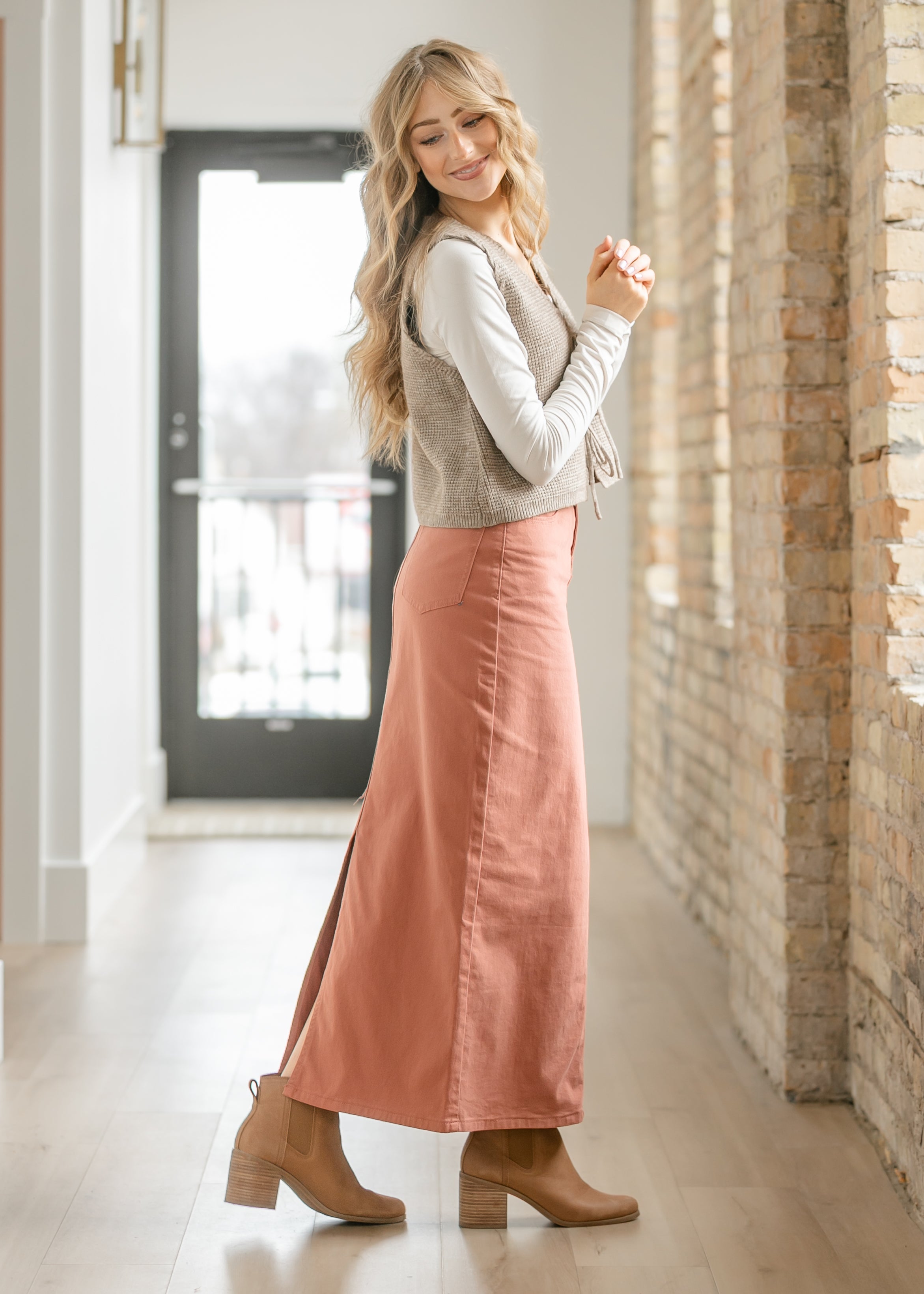 Stella Sienna Denim Maxi Skirt