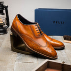 STEPHANO Wingtip Oxford | Camel