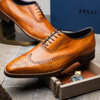 STEPHANO Wingtip Oxford | Camel