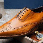 STEPHANO Wingtip Oxford | Camel