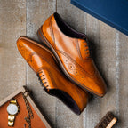 STEPHANO Wingtip Oxford | Camel