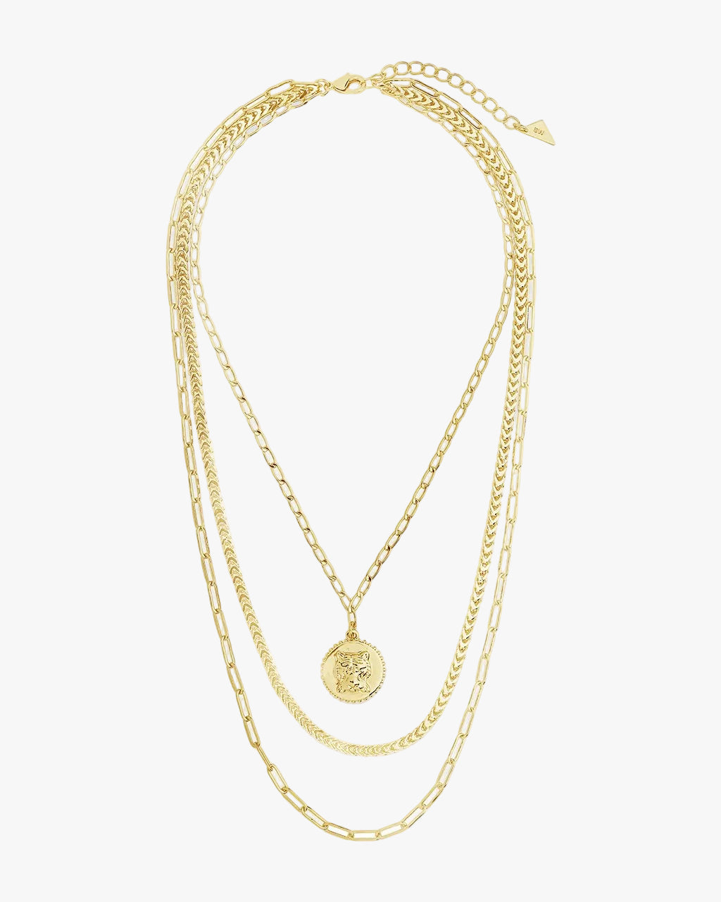Layered Chains with Tiger Charm by Sterling Forever