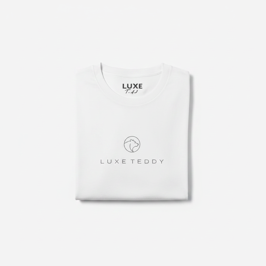 Women's Fitted 'Luxe Teddy' Logo Tee