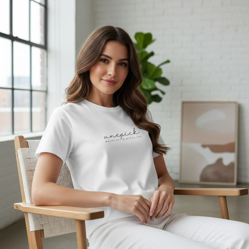 Classic Crew Neck Logo T-Shirt in White