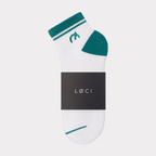 Stripe Cushioned Ankle Socks | White/Green