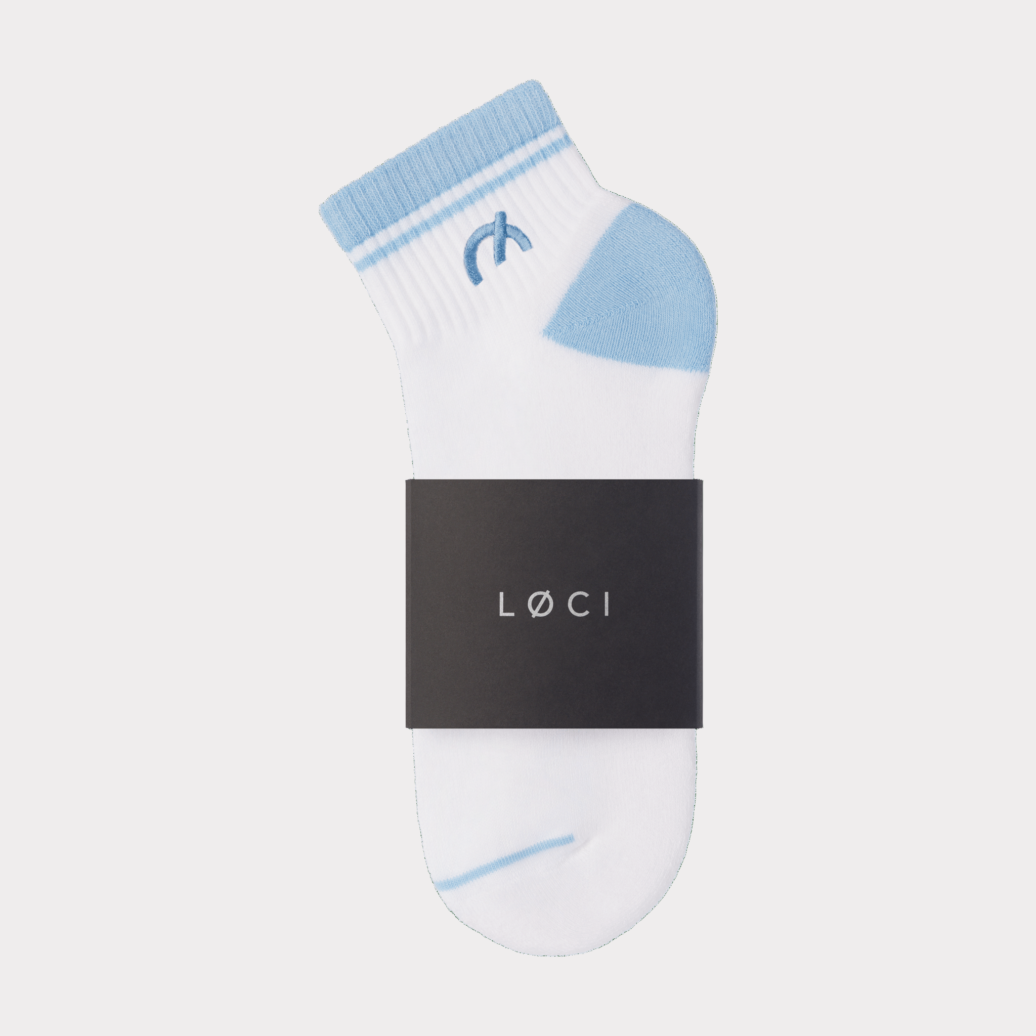 Stripe Cushioned Ankle Socks | White/Blue