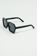 Sunglasses with Geometric Frames in Black